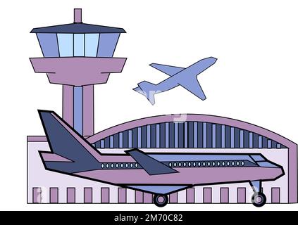 airport vector illustrationisolated on white background Stock Vector
