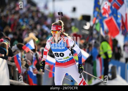 KOZICA Anika during the BMW IBU World Cup 2022, Annecy - Le Grand-Bornand,  Women's Sprint, on December 16, 2022 in Le Grand-Bornand, France - Photo  Florian Frison / DPPI Stock Photo - Alamy