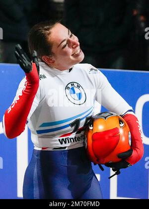 WINTERBERG, GERMANY - JANUARY 6: Agathe Bessard of France compete in ...