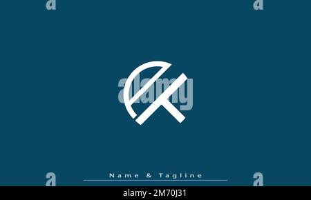Alphabet letters Initials Monogram logo PT , TP Stock Vector