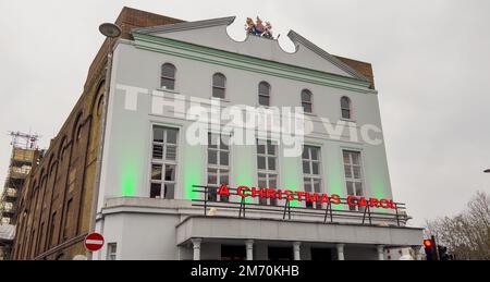 The Old Vic Theatre in London- LONDON, UK - DECEMBER 20, 2022 Stock Photo