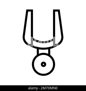 Spaceship icon line isolated on white background. Black flat thin icon on modern outline style. Linear symbol and editable stroke. Simple and pixel pe Stock Vector