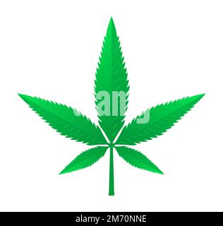 Colorful Marijuana Cannabis Leaf Gradient Icon Vector Illustration Stock Vector