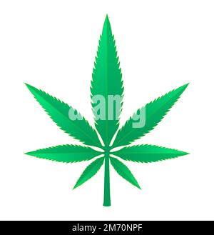 Realistic Green Marijuana Isolated Medicinal Herbal Vector Illustration Stock Vector