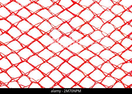Texture of colored plastic mesh on a white background. mesh structure Stock Photo