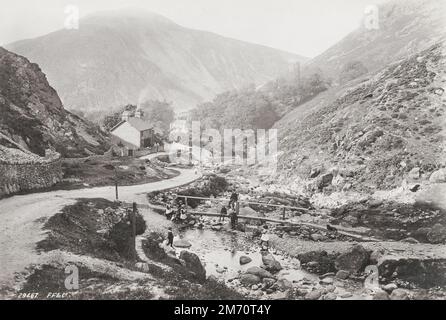 Vintage late 19th/early 20th century photograph: 1891 - Fairy Glen, Capelulo, Penmaenmawr, North Wales Stock Photo