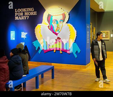 Glasgow, Scotland, UK 6th January, 2023. Gallery for  Mary Queen of Scots exhibition: the afterlife in the hunterian art galleries at the university of Glasgow. Credit Gerard Ferry/Alamy Live News Stock Photo