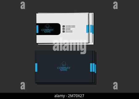 Black business card template Stock Vector