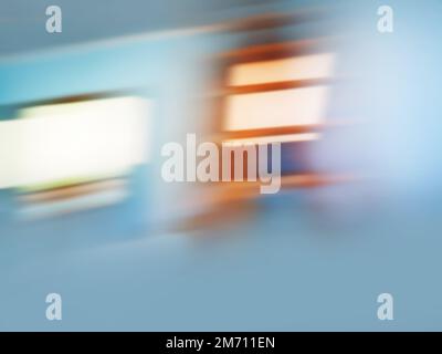 Blur background interior empty office lobby. Blurred business workplace background. Stock Photo