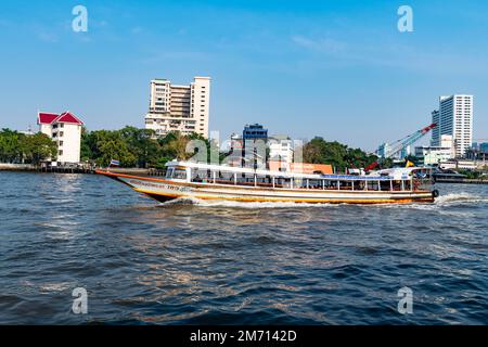 A Ferry Boat at the Chao Phraya River of Bangkok in Thailand Asia Stock ...