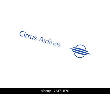 Cirrus Airline, rotated logo, white background B Stock Photo