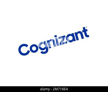 Cognizant, rotated logo, white background Stock Photo