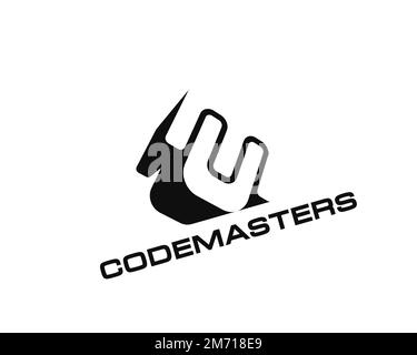 Codemasters, Rotated Logo, White Background Stock Photo