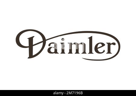 Daimler Company, Logo, White background Stock Photo