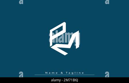 Alphabet letters Initials Monogram logo PM , MP Stock Vector