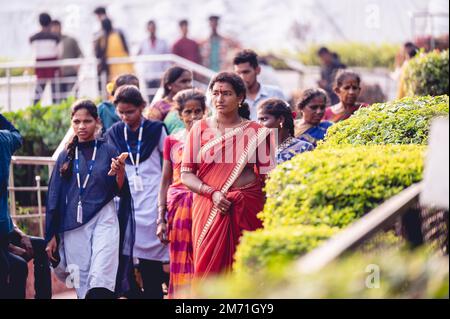 Local Indu Shiva at local Hindu Temple in South India near Pondicherry; Puducherry ...