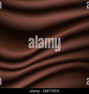 Abstract chocolate background. Illustration chocolate backdrop wavy. Vector illustration Stock Vector