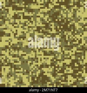 Digital camouflage pattern. Abstract modern military textile print background. Vector illustration Stock Vector