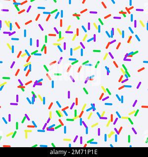 Sprinkles seamless pattern. Sprinkles on solid background repeating pattern design. Vector illustration Stock Vector