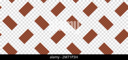 Chocolate bar cocoa dessert seamless pattern. Chocolate bar seamless pattern. Vector illustration Stock Vector