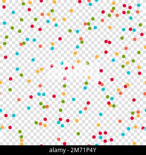 Sprinkles seamless pattern. Colorful sprinkles on solid background repeating pattern design. Vector illustration Stock Vector