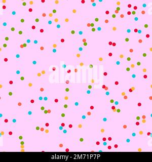 Sprinkles seamless pattern. Colorful sprinkles on solid background repeating pattern design. Vector illustration Stock Vector