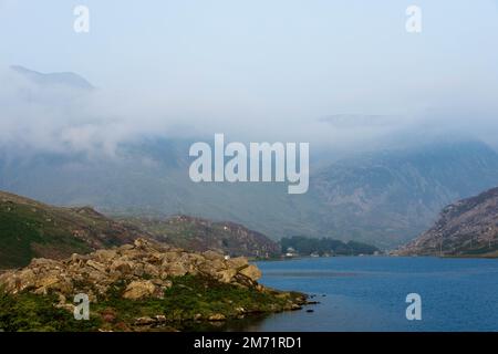 Cloud inversion over the Ogwen Valley looking from Y Gribin Ridge ...