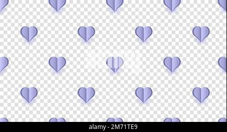 Seamless pattern with purple hearts. Hearts wallpaper. Cute purple hearts seamless texture pattern. Cute seamless pattern. Vector illustration Stock Vector