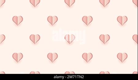 Seamless pattern with pink hearts. Hearts wallpaper. Cute pink hearts seamless texture pattern. Cute seamless pattern. Vector illustration Stock Vector