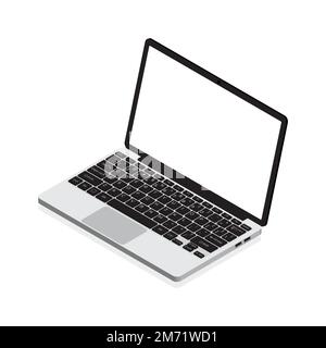 Isometric Laptop. Vector 3d isometric laptop computer. Vector illustration Stock Vector