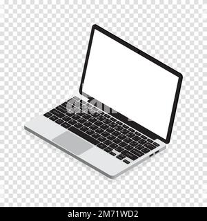 Isometric Laptop. Vector 3d isometric laptop computer. Vector illustration Stock Vector
