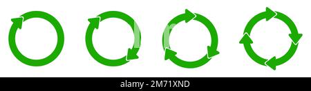 Recycle green vector icons. Recycle Recycling symbol. Vector illustration Stock Vector