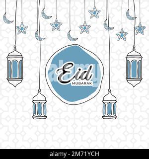 Eid Mubarak Vector Design Illustration For Celebrate Moment. Eid Mubarak greeting card Stock Vector