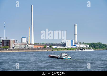 Cologne, Germany - May 03, 2022: the ford motor company on the rhine in cologne