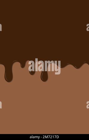 Chocolate pattern. Bright food card. Chocolate and choco glaze. Chocolate glaze pattern background. Vector illustration Stock Vector