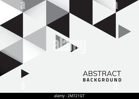 Abstract black and white geometric background vector Stock Vector