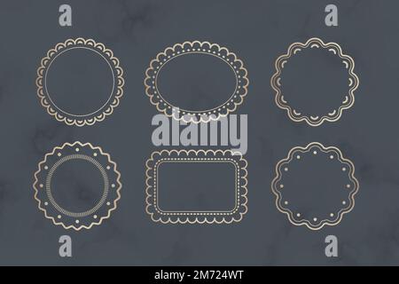 Vintage label design collection vector Stock Vector