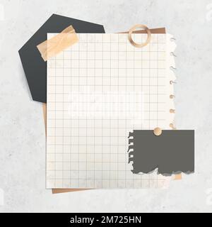 Minimal grid note paper vector Stock Vector
