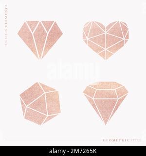 Shimmering geometric design element collection vectors Stock Vector