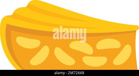 Sweet apple pie icon flat vector. Dessert cake. Fruit cake isolated Stock Vector