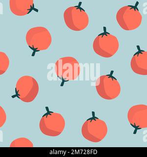 Oranges on blue seamless pattern background vector Stock Vector