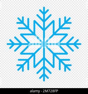 Snowflake. Snowflake icon. Simple snowflake icon in line style design. Snow snowflake symbol. Vector illustration Stock Vector