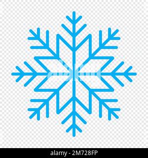 Snowflake. Snowflake icon. Simple snowflake icon in line style design. Snow snowflake symbol. Vector illustration Stock Vector