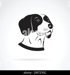 Vector of a beagle dog head on a white background. Pet. Animals. Easy editable layered vector illustration. Stock Vector