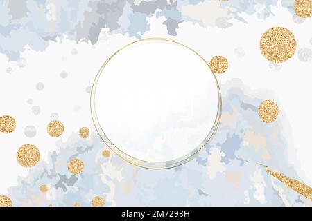 Paint pour background with round frame vector Stock Vector