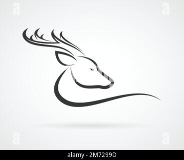 Vector images of moose deer head on a white background., Vector moose ...