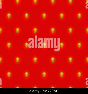 Strawberry texture seamless background. Fruit strawberry pattern with seeds. Seamless strawberry pattern. Vector seamless strawberry texture. Red patt Stock Vector
