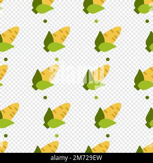 Corn seamless pattern cute background. Vector cute corns seamless pattern isolated. Corn seamless background. Vector illustration Stock Vector