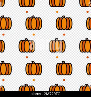 Pumpkin seamless pattern cute background. Vector cute pumpkins seamless pattern isolated. Pumpkin seamless background. Vector illustration Stock Vector