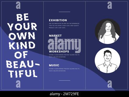 Monotone corporate brochure template mockup vector Stock Vector